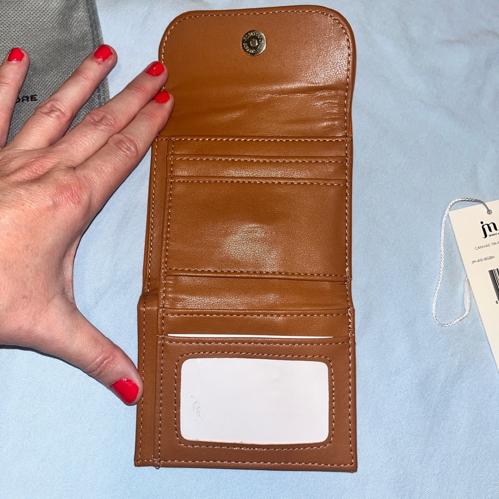 Jessica Moore canvas trifold women’s wallet - Picture 4 of 7